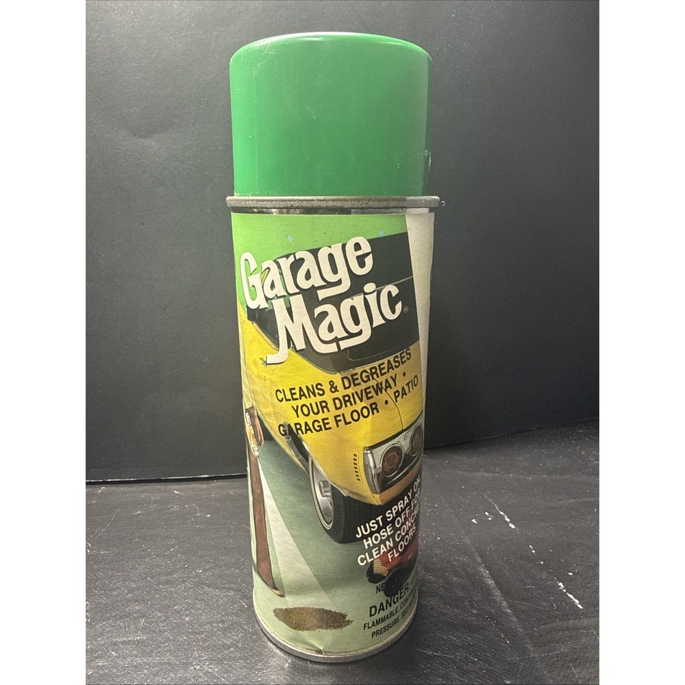 Vintage Can Garage Magic Driveway Cleaner & Degreaser Chevy 1970s‎